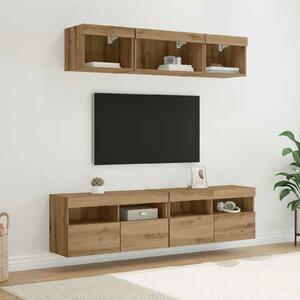 VidaXL TV Fali Egységek LED-del 5 pcs Artisan tölgy 80 x 30 x 40 cm
