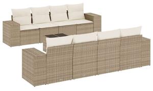 VidaXL Polyrattan Kerti Ülőgarnitúra - 9 részes - Bézs