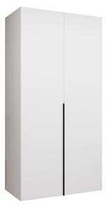 Gardróbszekrény Hartford 535, Laminált forgácslap, 202x100x52cm, Fekete, Fehér