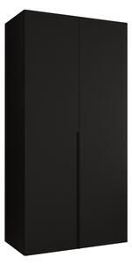 Gardróbszekrény Hartford 535, Laminált forgácslap, 202x100x52cm, Fekete