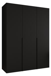 Gardróbszekrény Hartford 536, Laminált forgácslap, 202x150x52cm, Fekete