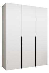 Gardróbszekrény Hartford 536, Laminált forgácslap, 202x150x52cm, Fekete, Fehér