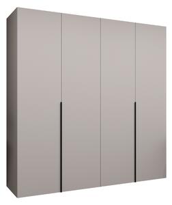 Gardróbszekrény Hartford 537, Laminált forgácslap, 202x200x52cm, Kasmír, Fekete