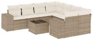VidaXL Polyrattan Kerti Ülőgarnitúra - 9 részes - Bézs