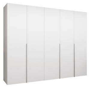 Gardróbszekrény Hartford 538, Laminált forgácslap, 202x250x52cm, Kasmír, Fehér