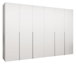 Gardróbszekrény Hartford 539, Laminált forgácslap, 202x300x52cm, Kasmír, Fehér