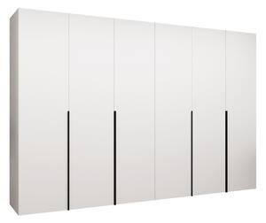 Gardróbszekrény Hartford 539, Laminált forgácslap, 202x300x52cm, Fekete, Fehér