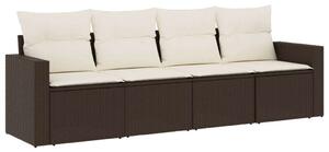 VidaXL Polyrattan Kerti Ülőgarnitúra - 4 részes - Barna