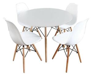 GAMIN II NEW modern 80cm étkezőszett 4 étkezőszékkel