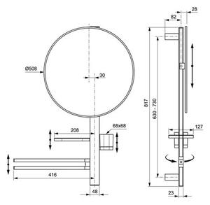 Ideal Standard Alu+ matt roz alumínium mosdókiegészítő szett