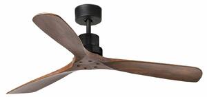 Lantau mennyezeti ventilátor, átmérő 132 cm, távirányítóval, diófa/fekete FARO BARCELONA, Lantau, Fa, Nappali, Fa, Modern
