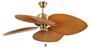 Cuba L mennyezeti ventilátor, átmérő 132 cm, négylapátos, antik arany FARO BARCELONA, Cuba L, Arany / Sárgaréz, Nappali, Műanyag