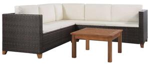 VidaXL Poly Rattan Kerti Bútorszett - 4 részes