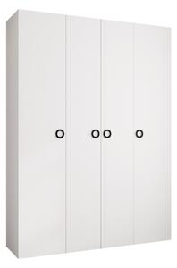 Gardróbszekrény Hartford 554, Laminált forgácslap, 246x180x42cm, Fekete, Fehér