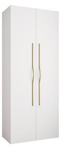 Gardróbszekrény Hartford 562, Laminált forgácslap, 246x100x42cm, Aranysárga, Fehér
