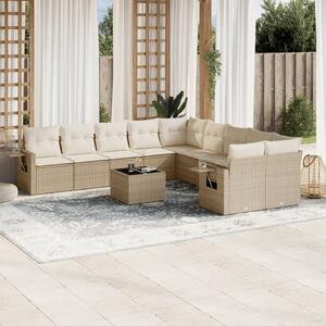 VidaXL Polyrattan Kerti Ülőgarnitúra - 11 részes - Bézs