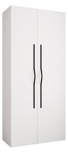 Gardróbszekrény Hartford 562, Laminált forgácslap, 246x110x52cm, Fekete, Fehér