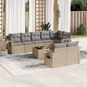 VidaXL Polyrattan Kerti Ülőgarnitúra - 9 részes