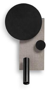 Fali Lámpa FARO BARCELONA, Klee, dimmable, Szürke, Nappali, Fém, Modern