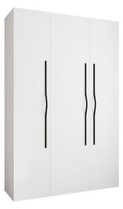 Gardróbszekrény Hartford 563, Laminált forgácslap, 246x160x42cm, Fekete, Fehér