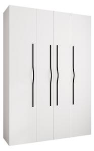 Gardróbszekrény Hartford 564, Laminált forgácslap, 246x170x42cm, Fekete, Fehér