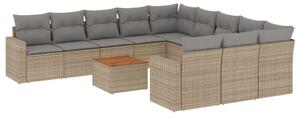 VidaXL Polyrattan Kerti Ülőgarnitúra - 12 részes - Bézs