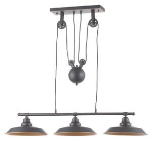 Függőlámpa Westinghouse, Iron Hill, dimmable, Fekete, Nappali, Fém, Indusztriális dizájn