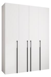 Gardróbszekrény Hartford 570, Laminált forgácslap, 246x180x52cm, Fekete, Fehér