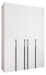 Gardróbszekrény Hartford 570, Laminált forgácslap, 246x170x52cm, Fekete, Fehér
