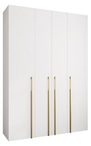 Gardróbszekrény Hartford 570, Laminált forgácslap, 246x170x42cm, Fekete, Fehér