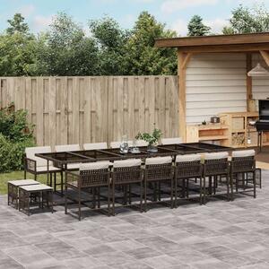 VidaXL Polyrattan Kerti Étkezőgarnitúra - 17 részes