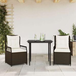 VidaXL Polyrattan Kerti Étkezőgarnitúra - 3 részes