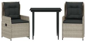 VidaXL Polyrattan Kerti Étkezőgarnitúra - 3 részes