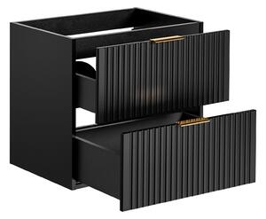 Comad Adel Black szekrény 60x46x57 cm Függesztett, mosdó alatti fekete ADEL BLACK 82-60-B-2S