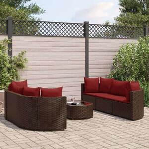 VidaXL Polyrattan Kerti Ülőgarnitúra - 7 részes, Barna