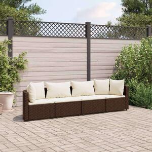 VidaXL Polyrattan Kerti Ülőgarnitúra - 4 részes - Barna