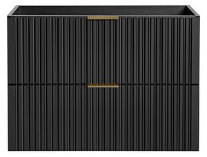 Comad Adel Black szekrény 80x46x57 cm Függesztett, mosdó alatti fekete ADEL BLACK 82-80-B-2S