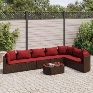 VidaXL Polyrattan Kerti Ülőgarnitúra - 8 részes - Barna