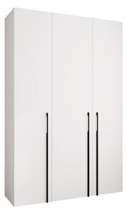 Gardróbszekrény Hartford 571, Laminált forgácslap, 246x160x42cm, Fekete, Fehér