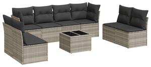 VidaXL Polyrattan Kerti Ülőgarnitúra - 9 részes