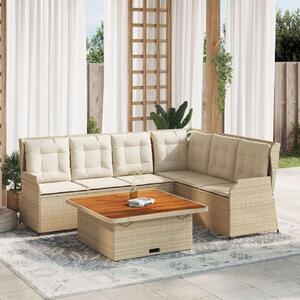 VidaXL Polyrattan Kerti Ülőgarnitúra - 5 részes - Bézs