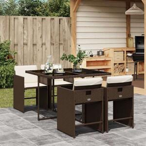 VidaXL Polyrattan Kerti Étkezőgarnitúra - 5 részes