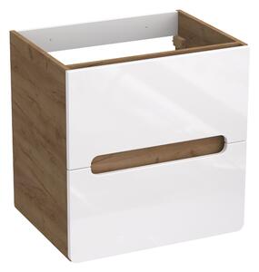 Strama Lupo szekrény 59.5x45.6x60.5 cm Függesztett, mosdó alatti fehér-tölgy 22.101.00