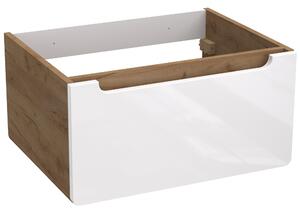 Strama Lupo szekrény 59.5x45.6x30 cm Függesztett, mosdó alatti fehér-tölgy 22.103.00