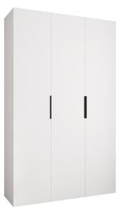 Gardróbszekrény Hartford 573, Laminált forgácslap, 246x150x42cm, Fekete, Fehér