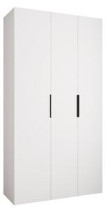 Gardróbszekrény Hartford 573, Laminált forgácslap, 246x130x52cm, Fehér, Fekete