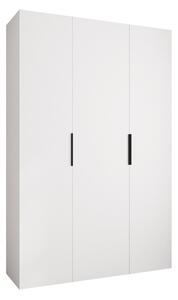 Gardróbszekrény Hartford 573, Laminált forgácslap, 246x160x52cm, Fehér, Fekete