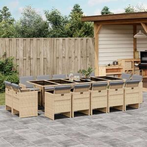 VidaXL Polyrattan Kerti Étkezőgarnitúra - 15 részes