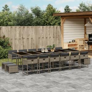 VidaXL Polyrattan Kerti Étkezőgarnitúra - 17 részes