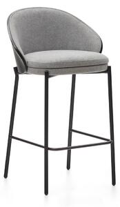 Fekete-szürke bárszék (ülésmagasság 65 cm) Eamy – Kave Home